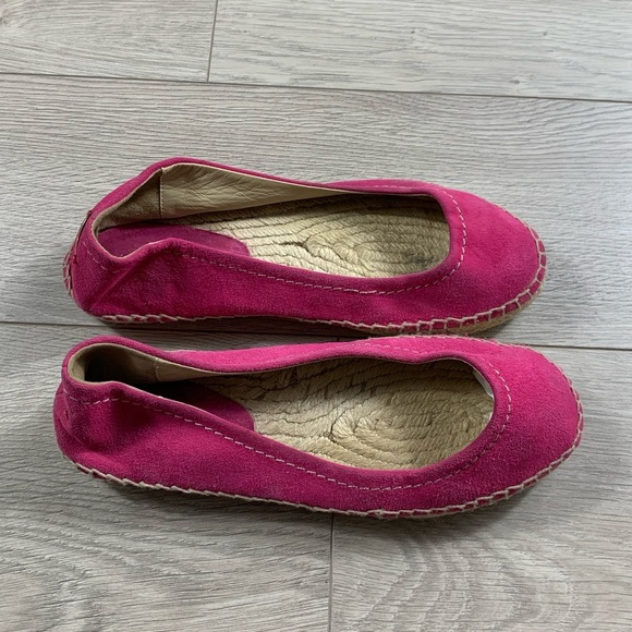 Jimmy Choo Pink Suede Espadrille Flats - Picture 3 of 11